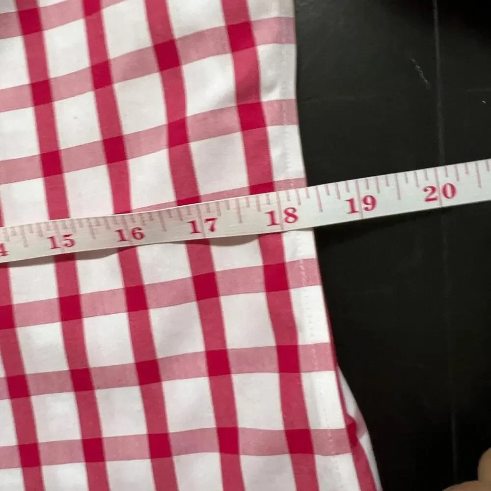 Banana Republic Non Iron Tailored‎ Slim Fit Dress Shirt in Pink & White - M